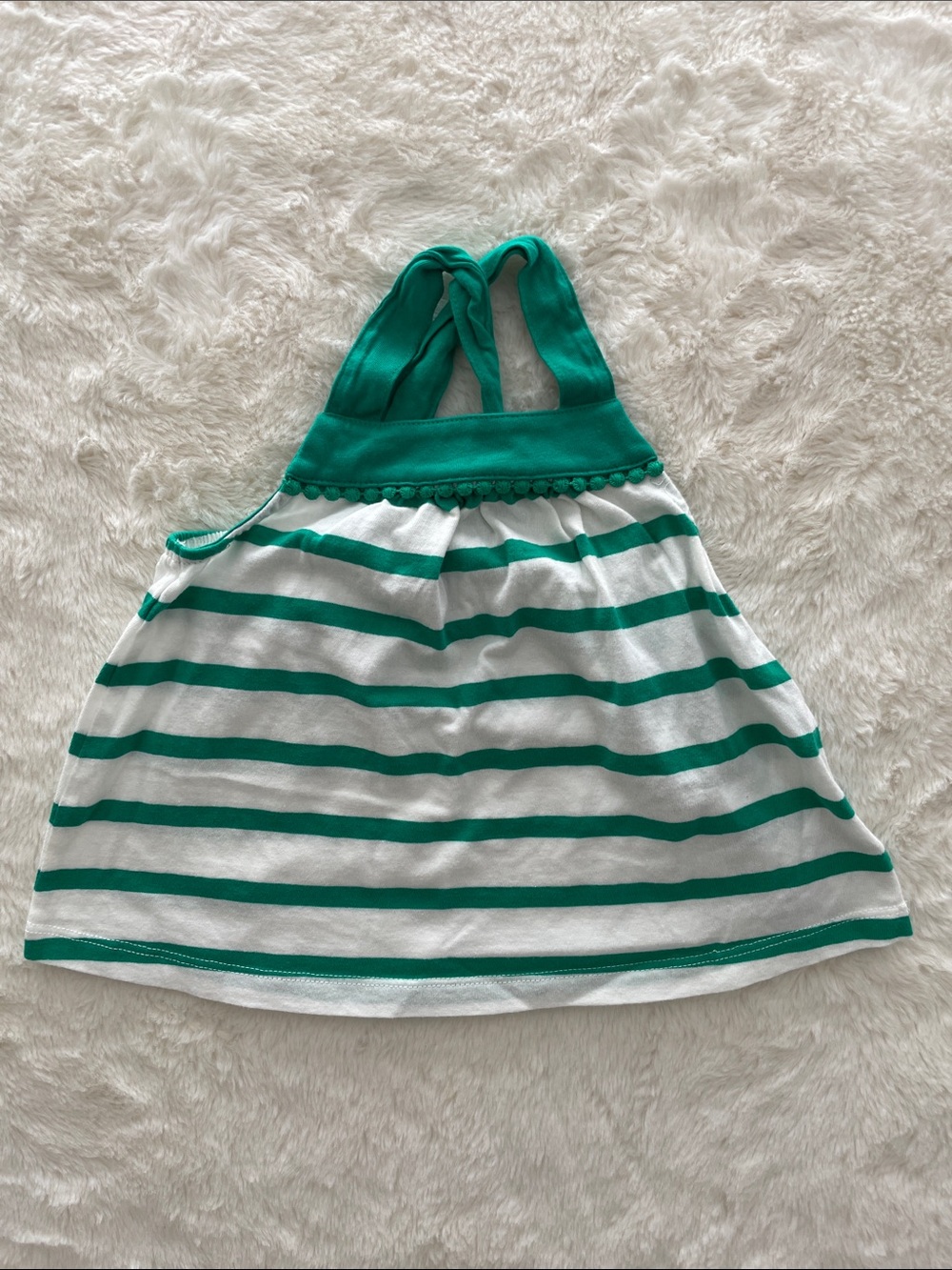 SALE! Baby GAP Green and White Striped Halter Tank Top Size 2T